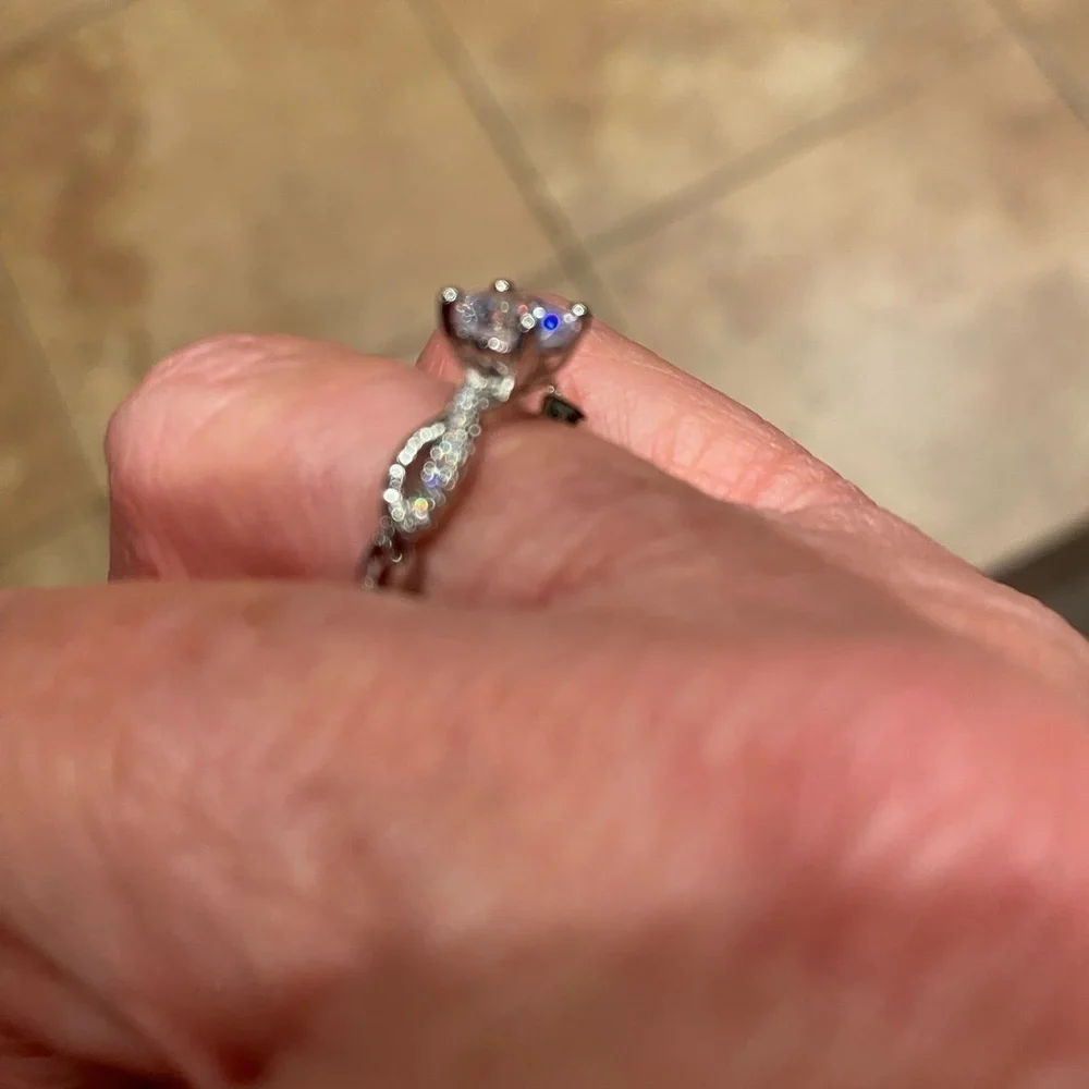 1.00ctw Moissanite Ring size 6.5, 7, 7.5, and 8 Certified and Stunning